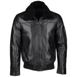 Men's Leather Bomber Jacket