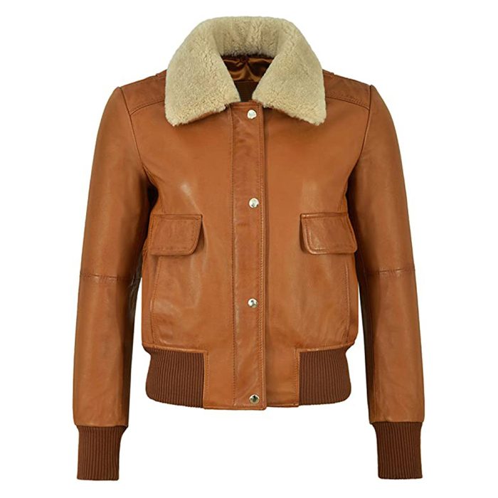 Women’s Leather Bomber Jacket