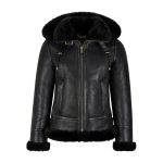 Women’s Leather Hooded Jacket