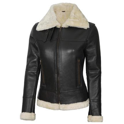 Women’s Leather Bomber Jacket