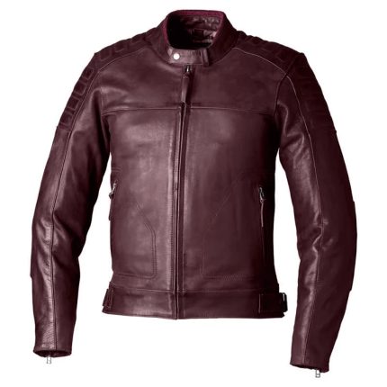 Men's Motorbike Leather Jacket (Oxblood)